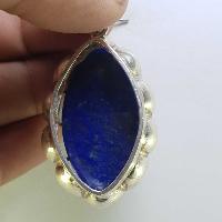 Sterling Silver Lapis Lazuli Pendant, [handmade]