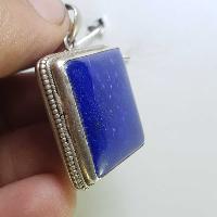 Sterling Silver Lapis Lazuli Pendant, [handmade]