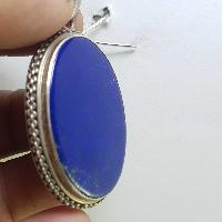 Sterling Silver Lapis Lazuli Pendant, [handmade]