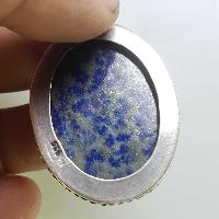 Sterling Silver Lapis Lazuli Pendant, [handmade]