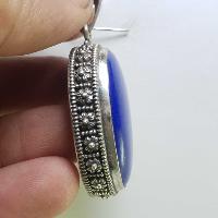 Sterling Silver Lapis Lazuli Pendant, [handmade]