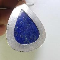 Sterling Silver Lapis Lazuli Pendant, [handmade]