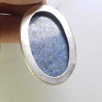 Sterling Silver Lapis Lazuli Pendant, [handmade]