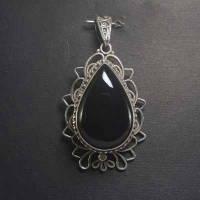 Onyx Silver Pendant