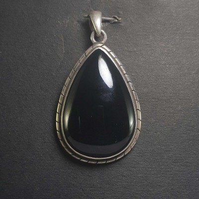 Onyx Silver Pendant