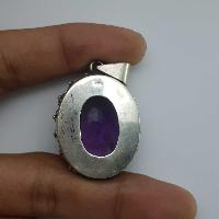 Amethyst Silver Pendant