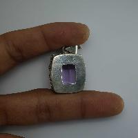 Amethyst Silver Pendant