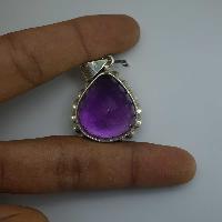 Amethyst Silver Pendant