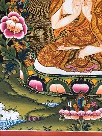 Tibetan Thangka Of Vairochana Buddha