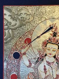 Tibetan Thangka Of Manjushri