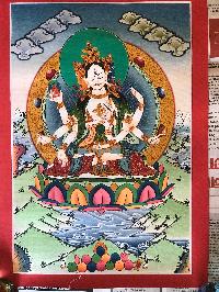 Tibetan Thangka Of Ushnisha Vijaya Aka. Namgyalma