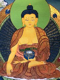 Tibetan Thangka Of Shakyamuni Buddha