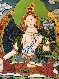 Tibetan Thangka Of White Tara