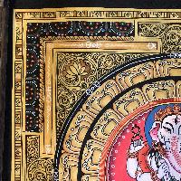 [newari] Buddhist Thangka Of Ganesh Mandala