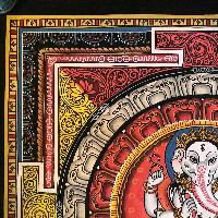 [newari] Buddhist Thangka Of Ganesh Mandala