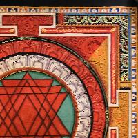 [newari] Buddhist Thangka Of Sri Yantra Mandala