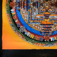 Tibetan Thangka Of Kalachakra Mandala, [yellow]