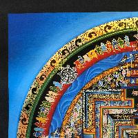 Tibetan Thangka Of Kalachakra Mandala, [blue]