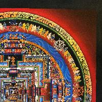 Tibetan Thangka Of Kalachakra Mandala, [red]