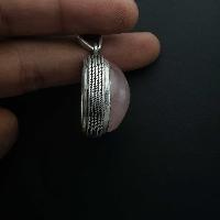 Rose Quartz Silver Pendant