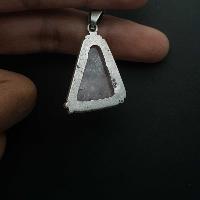 Rose Quartz Silver Pendant