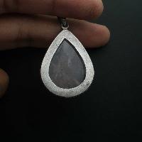 Rose Quartz Silver Pendant