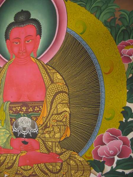 Tibetan Thangka Of Amitabha Buddha