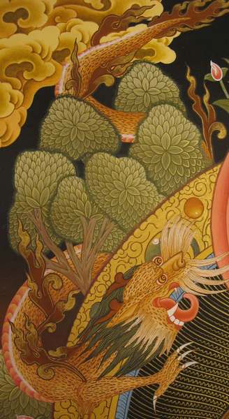 Tibetan Thangka Of White Tara, [24k Real Gold]