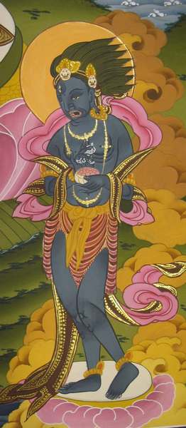 Tibetan Thangka Of Green Tara