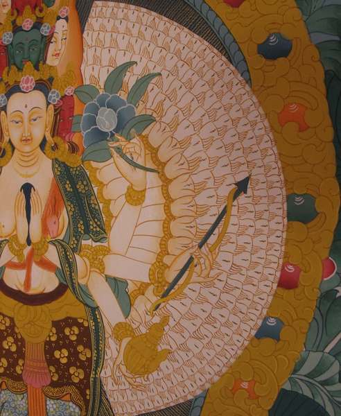 Tibetan Thangka Of Lokeshvara