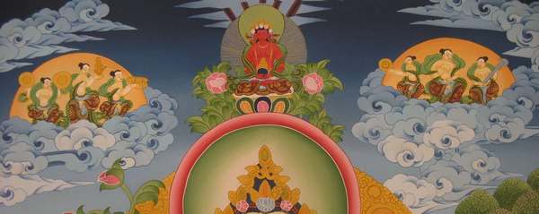 Tibetan Thangka Of Chengrezig