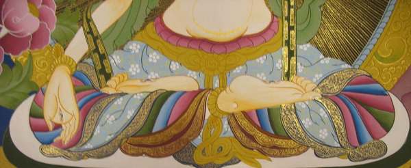 Tibetan Thangka Of White Tara