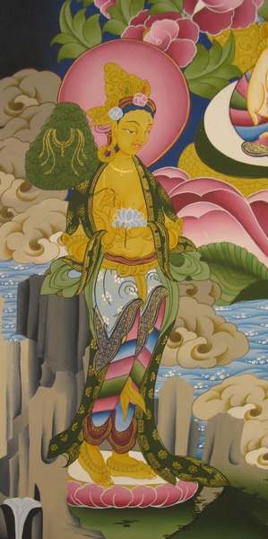 Tibetan Thangka Of White Tara