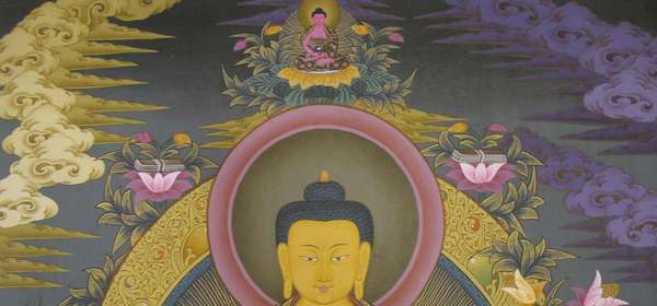Tibetan Thangka Of Shakyamuni, [24k Real Gold]