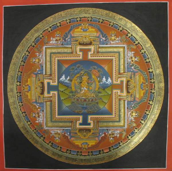 Tibetan Thangka Of Manjushri Mandala