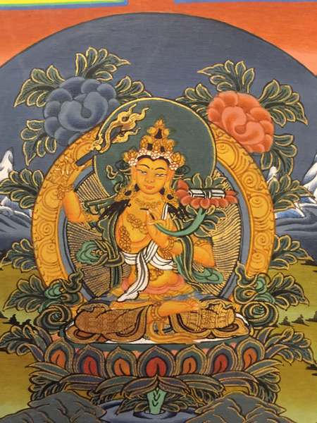 Tibetan Thangka Of Manjushri Mandala