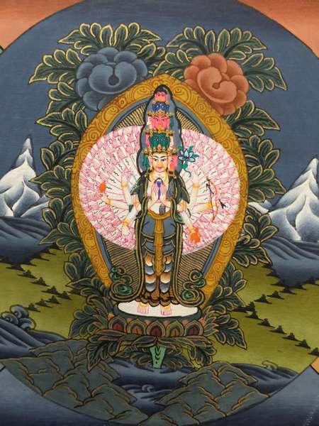 Tibetan Thangka Of Lokeshvara Mandala