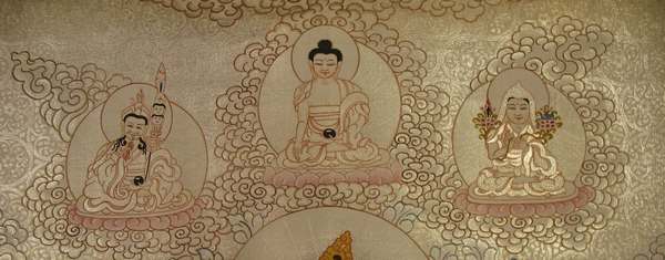 Tibetan Thangka Of White Tara, [24k Real Gold]