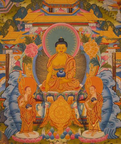 [master Quality] Tibetan Thangka Of Big Fine Buddha Life Story, [24k Real Gold], [rare Find]