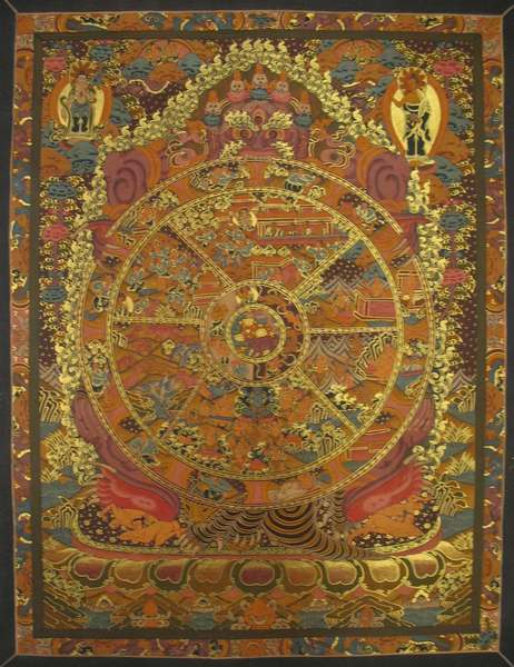 Tibetan Thangka Of Wheel Of Life
