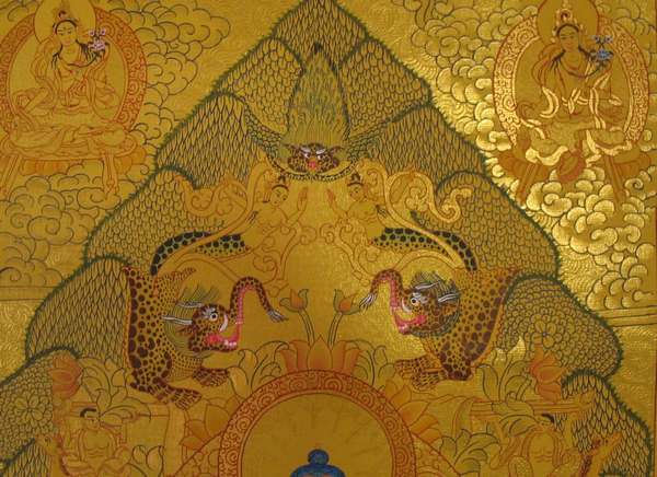 [hq] Tibetan Thangka Of Buddha Life Story, [24k Real Gold]