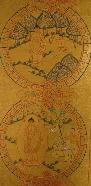 [hq] Tibetan Thangka Of Buddha Life Story, [24k Real Gold]