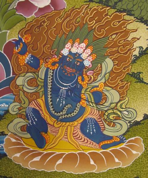 Tibetan Thangka Of Lokeshvara