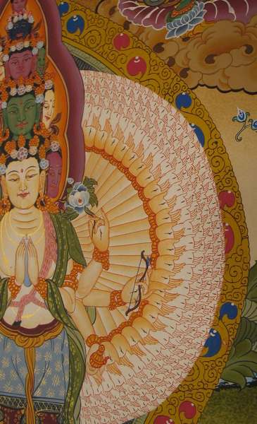 Tibetan Thangka Of Lokeshvara