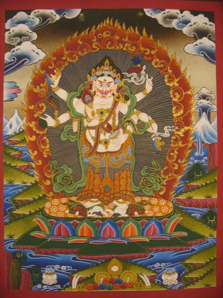 Tibetan Thangka Of White Tara