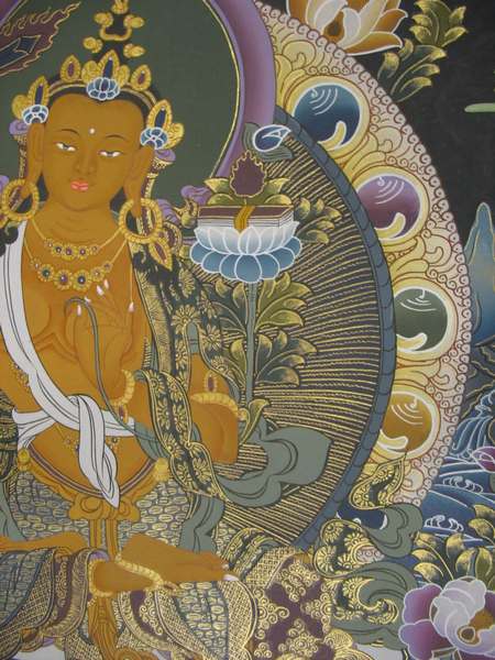 Tibetan Thangka Of Manjushri