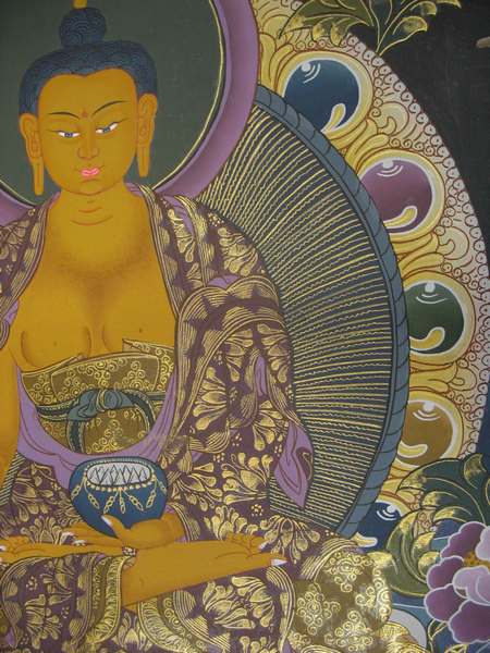 Tibetan Thangka Of Shakyamuni