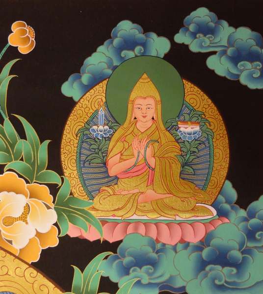 Tibetan Thangka Of White Tara, [24k Real Gold]