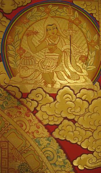 [hq] Tibetan Thangka Of Big [white Tara] Mandala, [24k Real Gold]