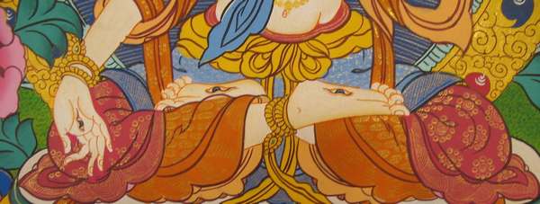 Tibetan Thangka Of White Tara